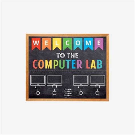 Computer Lab Class Sign 的图像结果