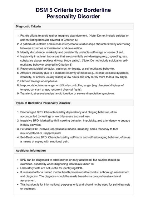 DSM 5 Antisocial Personality Disorder Criteria & Example | Free PDF ...