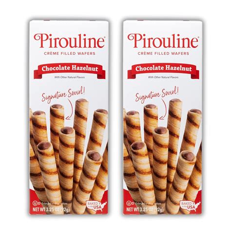 Amazon.com: Pirouline Rolled Wafers – Chocolate Hazelnut – Rolled Wafer ...