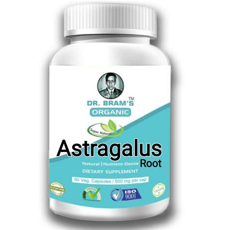 Buy DR.BRAM'S Organic Astragalus Root Extract Capsules, 500 mg, 60 ...