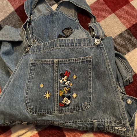 dope women’s mickey mouse overalls tag says medium... - Depop