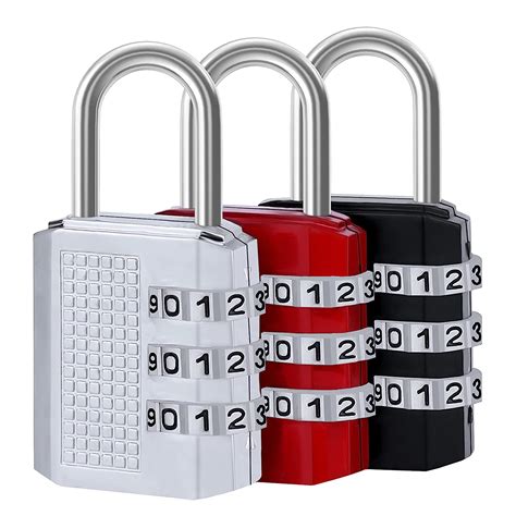 ABOUT SPACE Number Lock (3 Pack)- 3-Digit Number Combination Anti-Theft ...