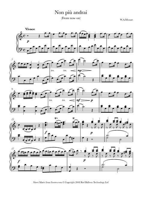 Mozart Sheet Music