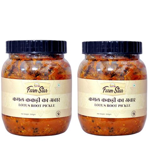 Farm Star Combo Pack Of Lotus Root Pickle- Kamal Kakri Ka Achar -(500Gm ...