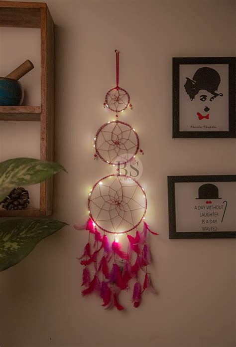 BS AMOR Dream Catcher with Lights, Wall Hangings, Crafts, Home Decor ...