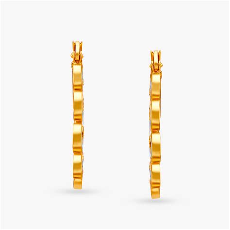 Sophisticated Floral Hoop Earrings