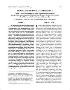 Tissue culture-independent in planta transformation strategy: an ...