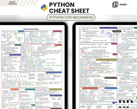 Python Code Cheat Sheet 的图像结果