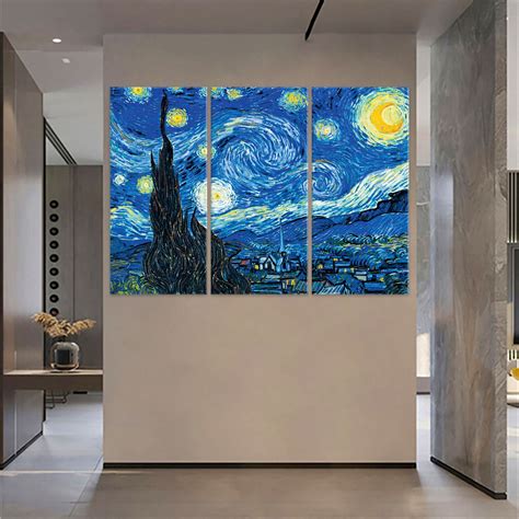 The Starry Night (1889) - Vincent Van Gogh | Vincent Van Gogh Canvas Print | Vincent Van Gogh ...