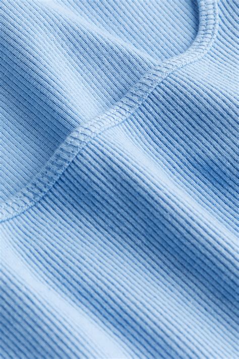 Short jersey top - Sky blue - Ladies | H&M IN