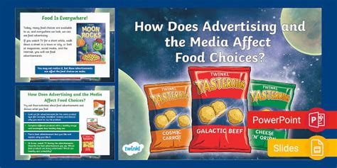 Food Choices, Advertising, and Media PowerPoint & Google