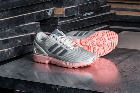 Women's shoes adidas ZX Flux W Ftw White/ Metallic Silver/ Haze Coral ...