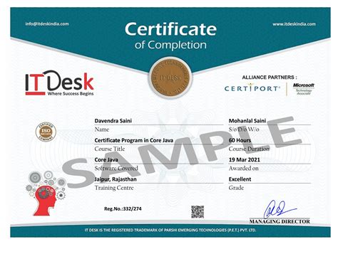 Image result for Java Course Certificate