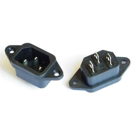 IEC320 C-14 Male Adapter Computer Power Supply AC 250v 10a CP-22S Pane ...