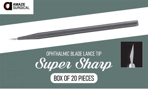 Ophthalmic Blade Lance Tip Super Sharp 15 degree A long shaft blade for ...