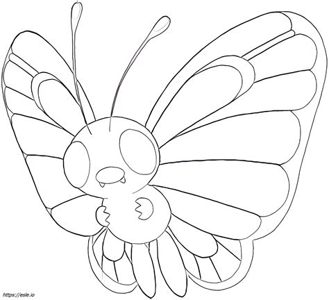 Butterfree Pokémon coloring page