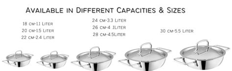 Kraft Futuretec 1.5 litres Triply Stainless Steel Kadai | Extra Deep ...