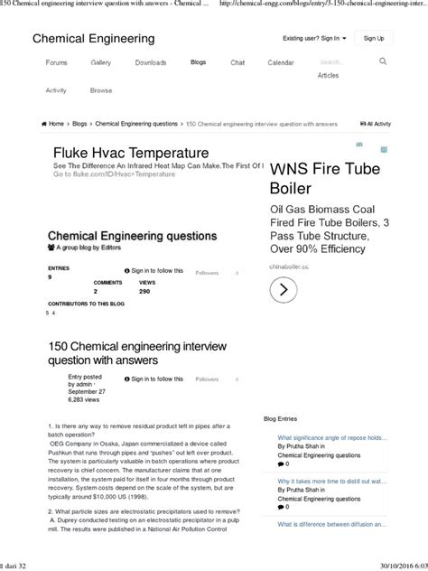 Image result for Chemical Engineering Interview Question Answer