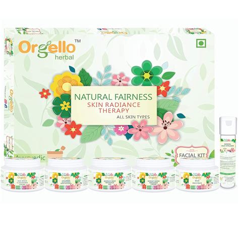 Orgello Herbal Facial kit (50 gm x 5 + 10 gm Face serum Free) : Amazon ...