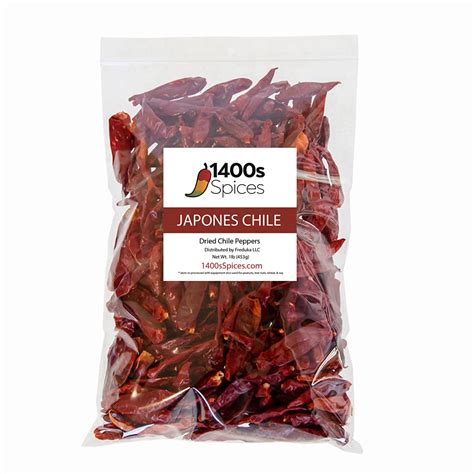 1lb Japones Dried Whole Chile Peppers, Japanese Red Pepper, Chili Seco ...