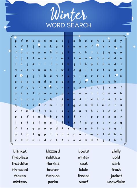 7 Best Images of Snow Day Word Search Free Printable - Snow Word Search ...