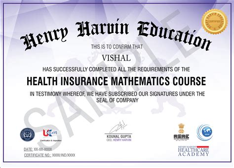Health Insurance Mathematics Course Certification- Henry Harvin®