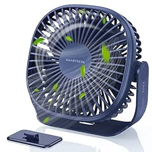 SmartDevil Small USB Desk Fan, 3 Watts 3 Speeds Portable Personal ...