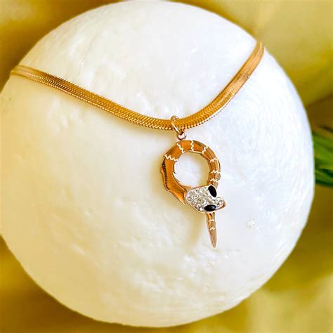 Salve ‘Rouse’ Rose Gold Snake Chain Necklace