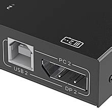 KVM Switch 2 Computers 1 Monitor DisplayPort, 2 In 1 Out DP KVM ...