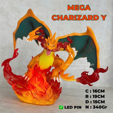 Mô hình Pokemon Mega Charizard Y cao 16cm - Mô hình Mega Y Lizardon có ...