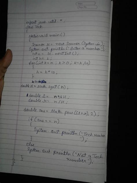 wap to print tech no in java,example 3025 = (30+25)² is equal to no ...