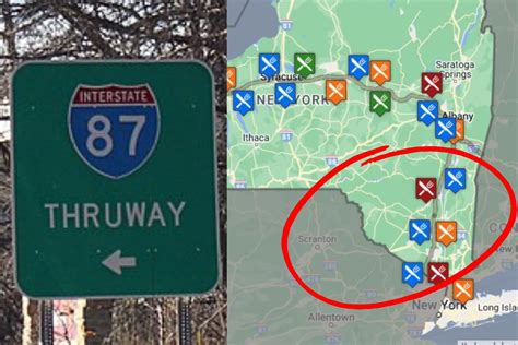 New York Road Map NY Highway Map - New York Road Map new york toll road map