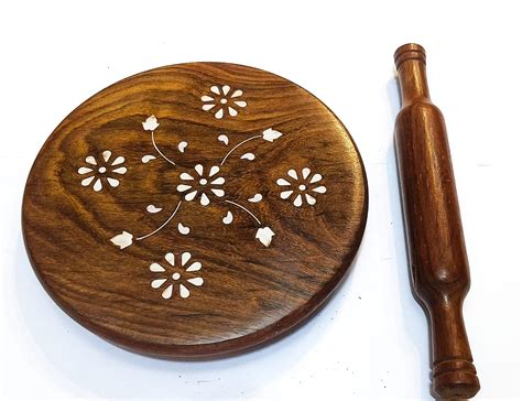 Masterarts Pure Sheesham Wood Small Size Chakla Belan Set/Roti Maker ...