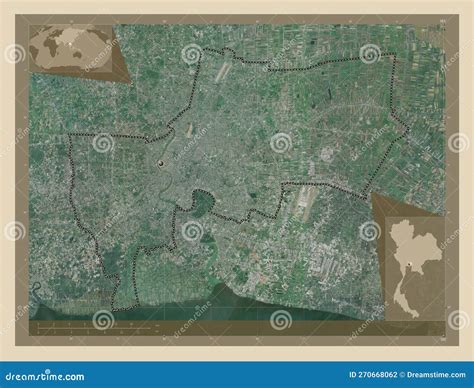 Bangkok Metropolis, Thailand. High-res Satellite. Capital Stock Illustration - Illustration of ...