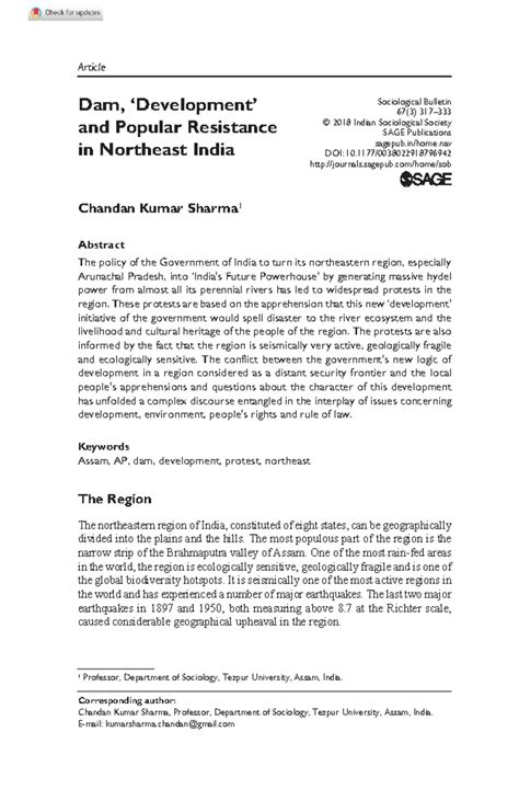 Dam Development and Popular Resistance i - Article Sociological ...