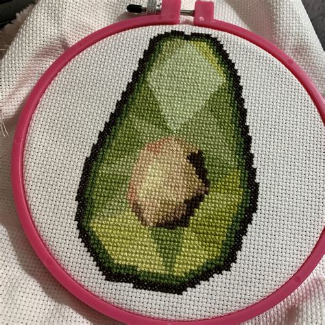 [FO] it’s an avocado....thanks : r/CrossStitch