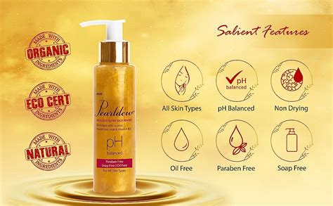 Pearldew Golden Glow Face Wash (100 ml - Pack of 3)| Regain your Golden ...