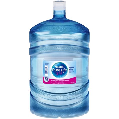 Nestle Pure Life Purified Water, 5-Gallon Plastic Bottled Water (Single ...