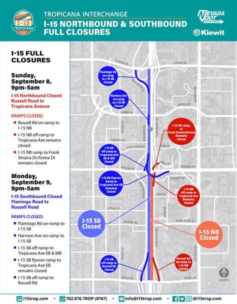 Overnight I-15 road closures coming on Sept. 8-9 for Tropicana widening ...