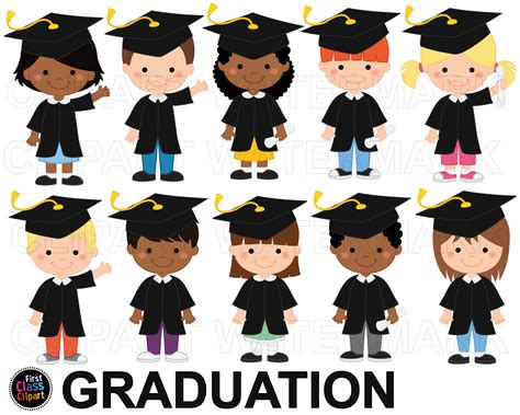 Graduation Clipart, Graduation Clip Art, Graduation Kids, Graduating ...