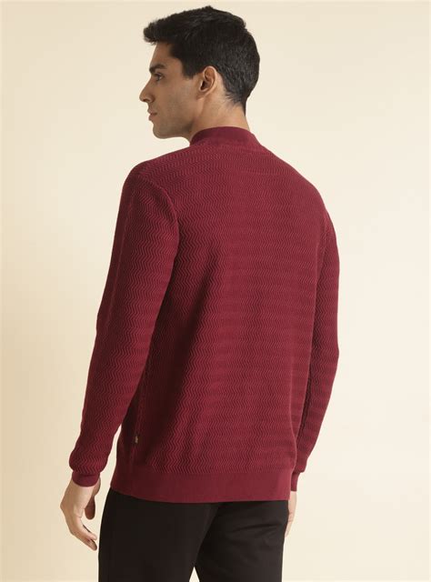 Buy Garnet Pullover | Casual Burgundy Structure Pullover for Men Online ...