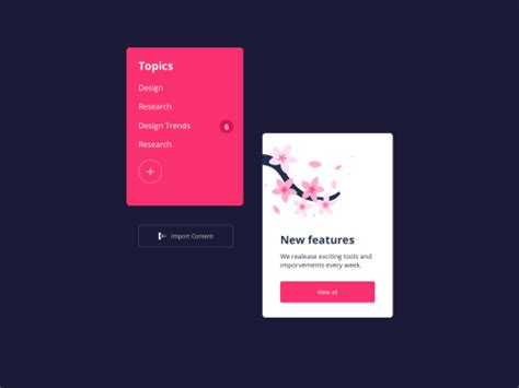 menu designs created by UI Desgn Daily