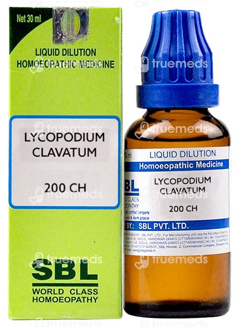 Sbl Lycopodium Clavatum 200 Ch Dilution 30 Ml - Uses, Side Effects ...