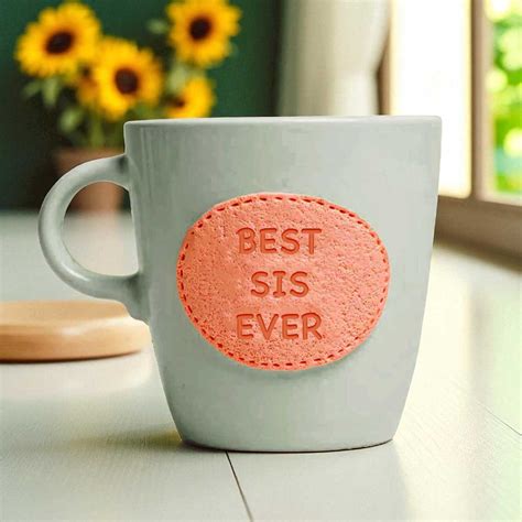 Buy Personalized Hand-Painted Polymer Clay Best Sis Ever Theme Ceramic ...