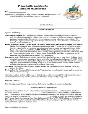 Bill Of Sale Form Pennsylvania Liability Release Form For Horse Riding ...