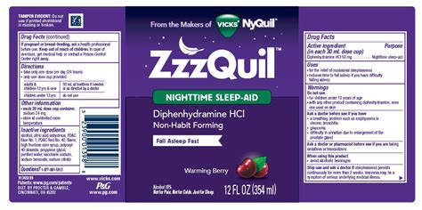 Zzzquil Dosage Liquid at Hannah Herlitz blog