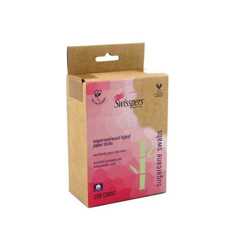 Swisspers Sugarcane/Wood Stick Hybrid Swab | New London Pharmacy - New ...