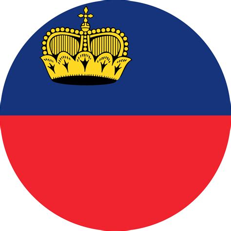 Circle flag of Liechtenstein. 11571347 PNG