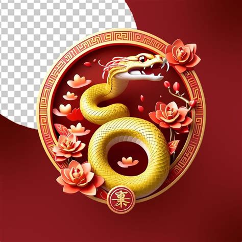 3d chinese snake lunar new year isolated | Premium AI-generated PSD