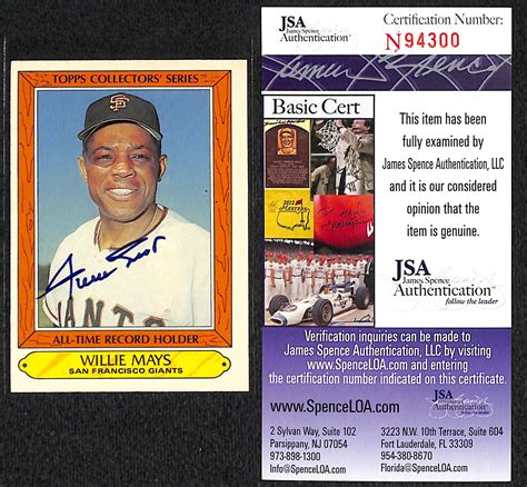 Lot Detail - Autographed & Gold Baseball Card Lot w. Willie Mays Auto JSA